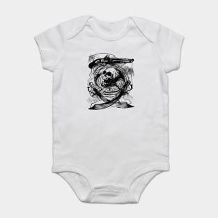 Pirate Skull and Compass Baby Bodysuit